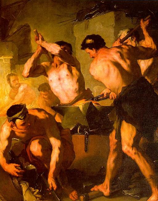  Luca  Giordano The Forge Of Vulcan
